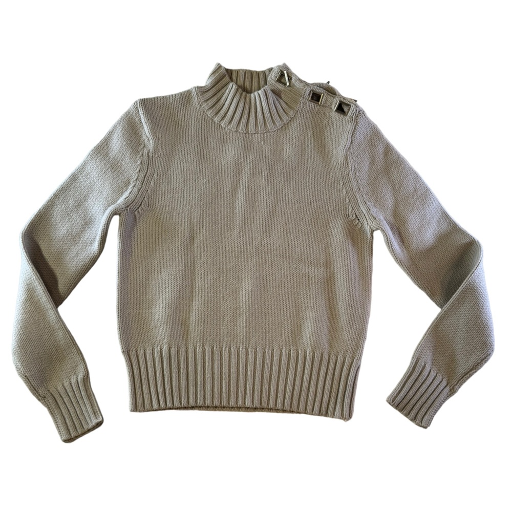 MAG by Magaschoni  Crew neck Italian wool  tan  sweater for men Sz M